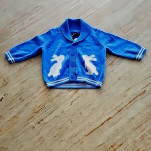 Blue Kids Jacket with Bunny Design